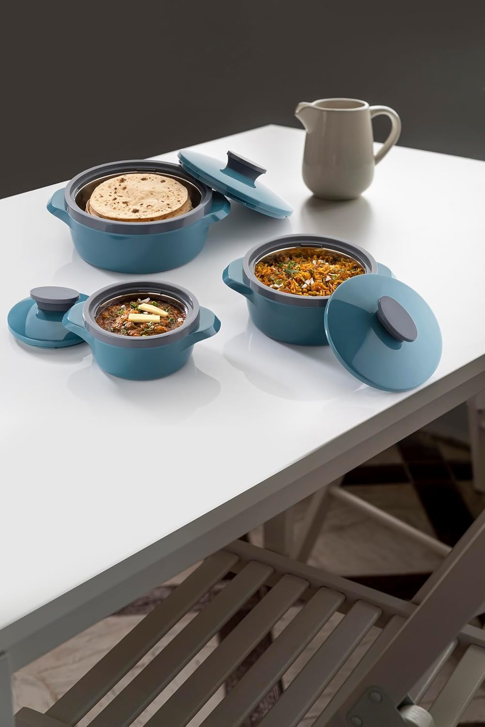NEW CASSEROLE SET COMES WITH 3 DIFFERENT CAPACITY FOR EVERYDAY USE AT HOME FOR DELISIOUS FOOD | BPA Free | Food Grade | Easy to Carry | Easy to Store | Chapati | Roti | Curd Maker