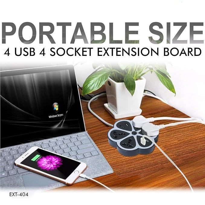 4 Socket & 4 USB Ports