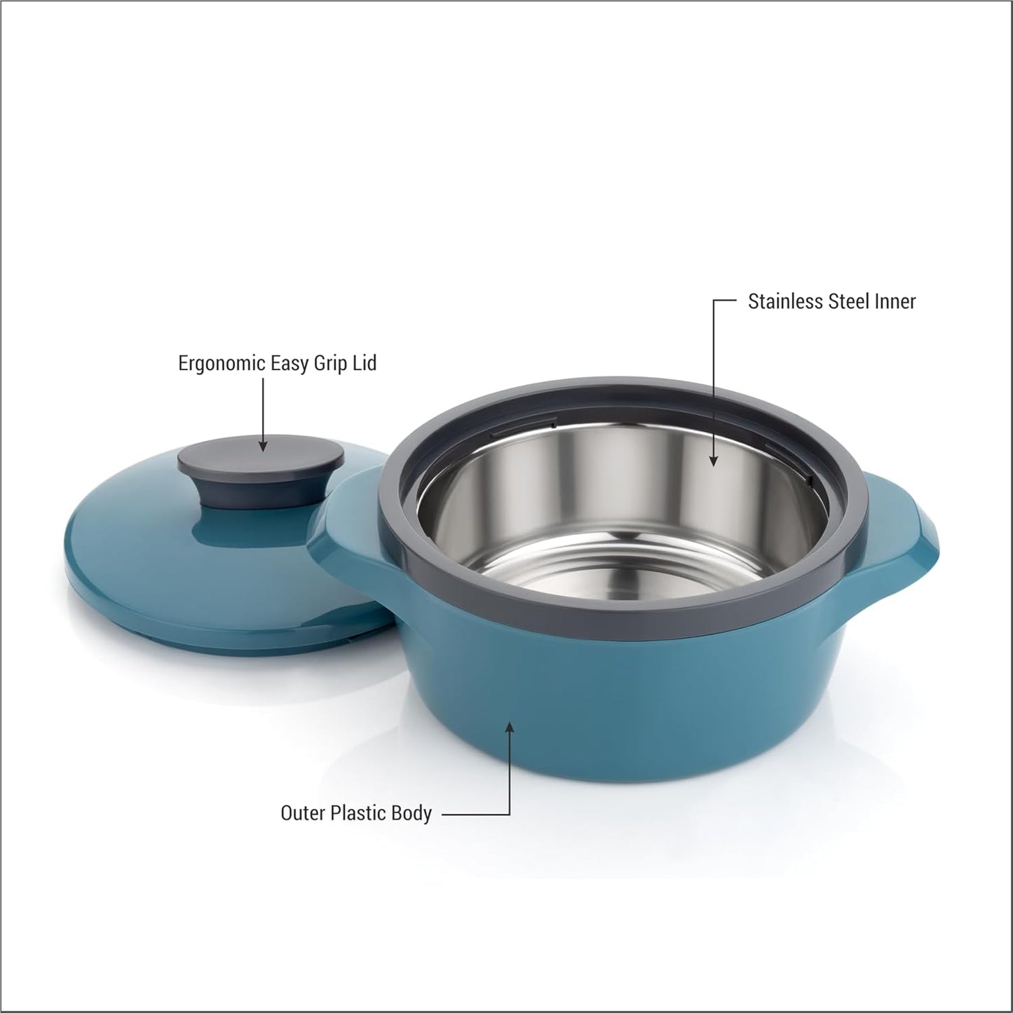 NEW CASSEROLE SET COMES WITH 3 DIFFERENT CAPACITY FOR EVERYDAY USE AT HOME FOR DELISIOUS FOOD | BPA Free | Food Grade | Easy to Carry | Easy to Store | Chapati | Roti | Curd Maker