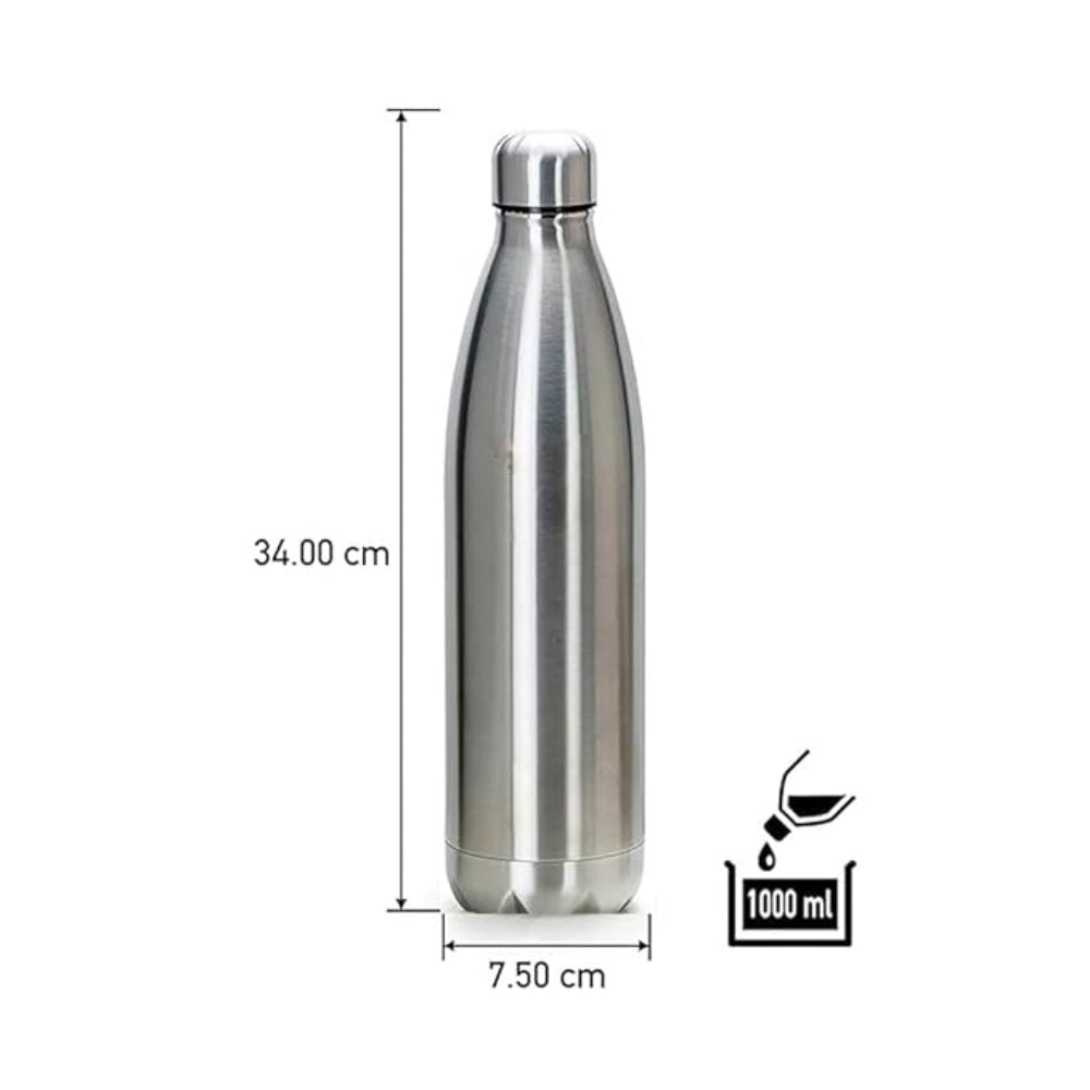 Instaplay Element Insulated Water Bottle 1 Litre Stainless Steel Hot and Cold Bottle Leak Proof Design
