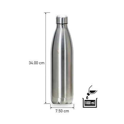 Instaplay Element Insulated Water Bottle 1 Litre Stainless Steel Hot and Cold Bottle Leak Proof Design