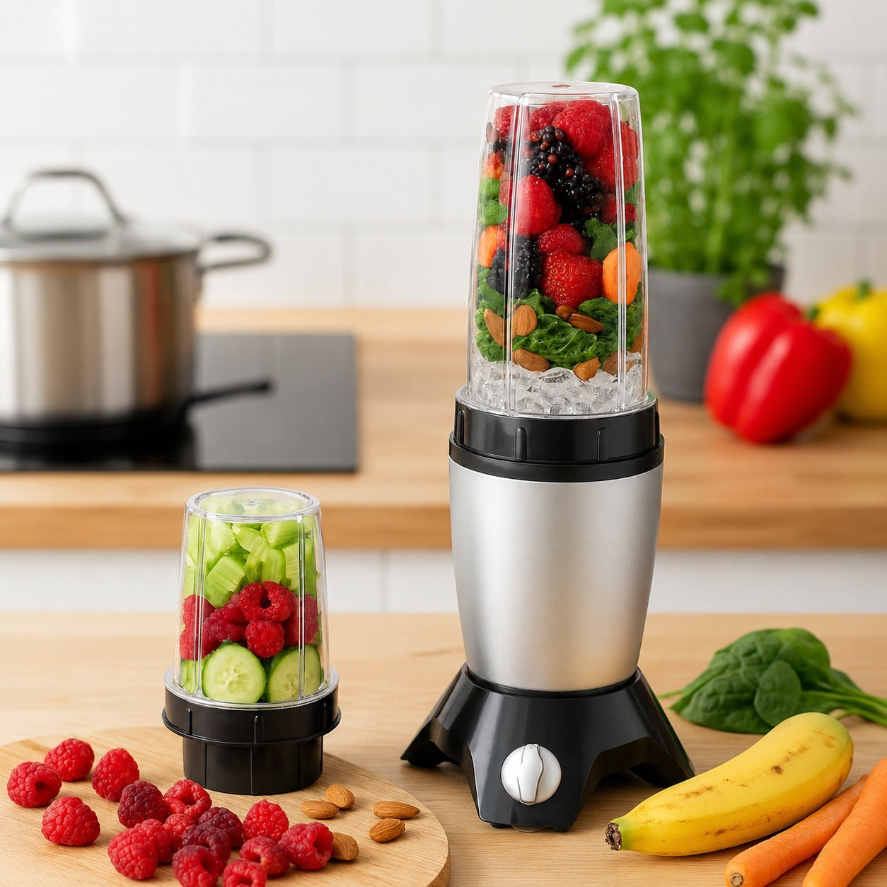 Instaplay Nutri Blender 500 W Mixer Grinder With 2 Jars,SilverBlack