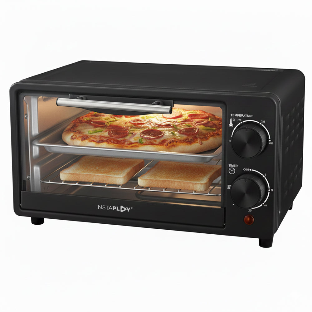 Instaplay OTG Oven Toaster Griller 12 Litre 1000W with Temperature Control for Baking Grilling and Toasting