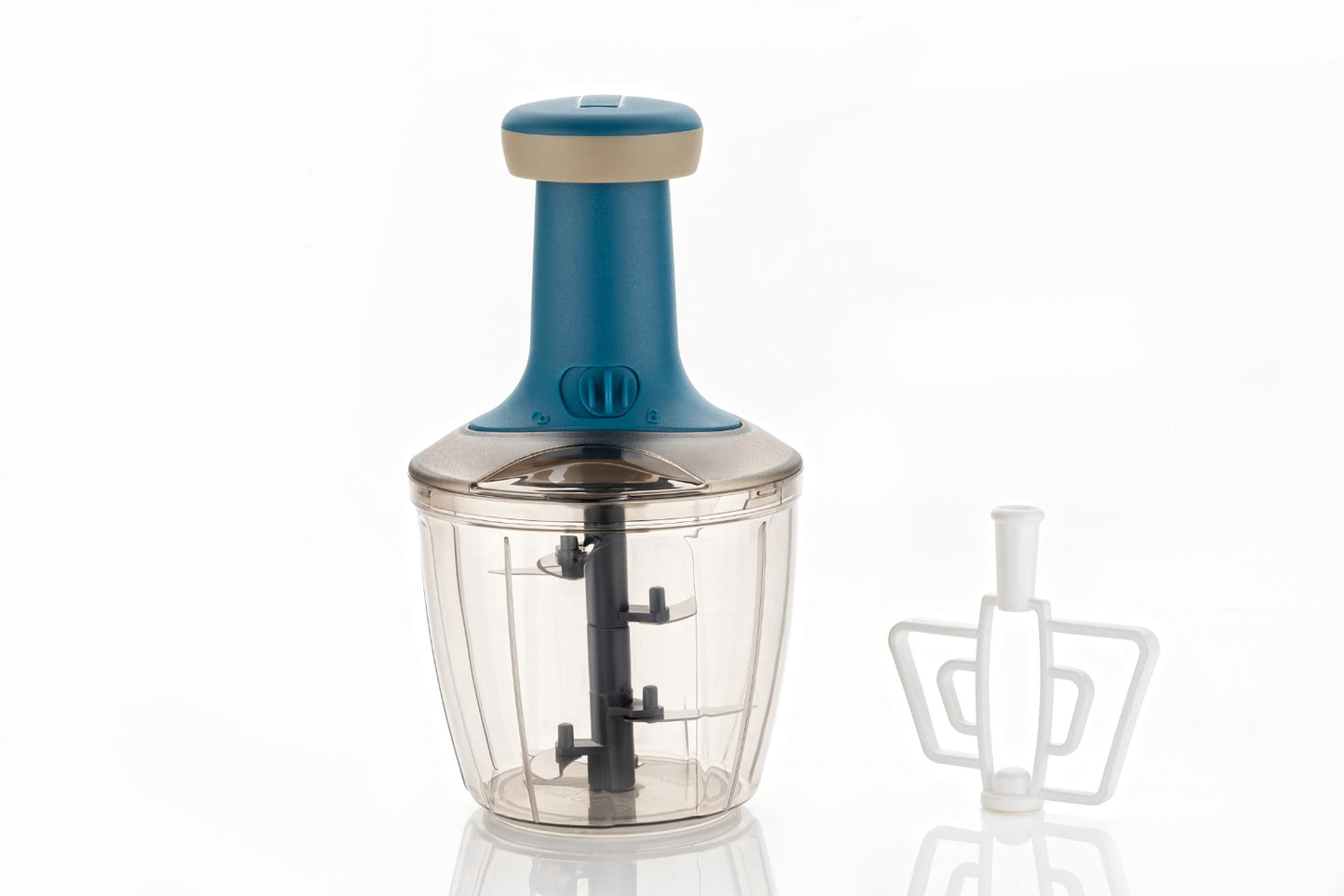 Instaplay Push Chopper 1100ml , Steel Large Manual Hand-Press Vegetable Chopper