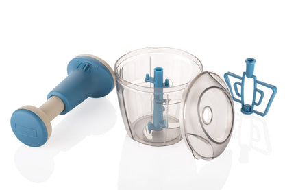 Instaplay Push Chopper 1100ml , Steel Large Manual Hand-Press Vegetable Chopper