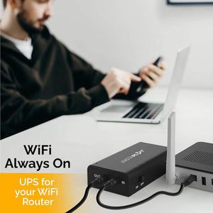 Insta UPS for WiFi Router- Uninterrupted Power Backup for 12V/2A WiFi Router