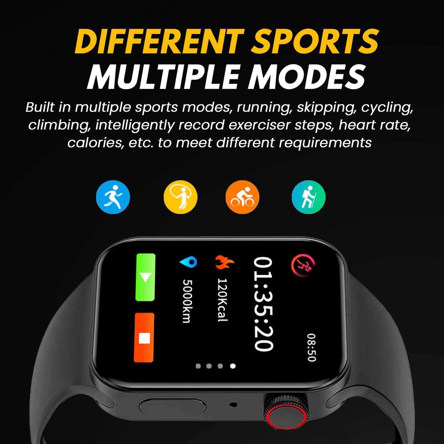 Insta Fit Waterproof Unisex Smartwatch - Fitness & Activity Tracker