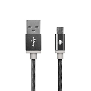 AT&T Braided Micro USB Charge & Sync Cable - 5 feet -MC05 (Black)
